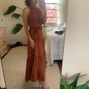 Petal & Pup Halter Neck Maxi Dress